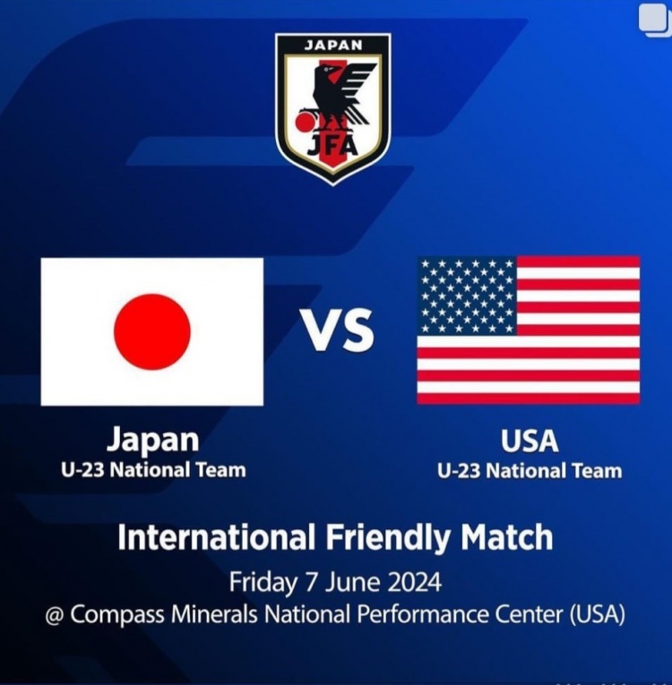 官方：日本国奥将于6月国际比赛日与美国国奥进行2场热身