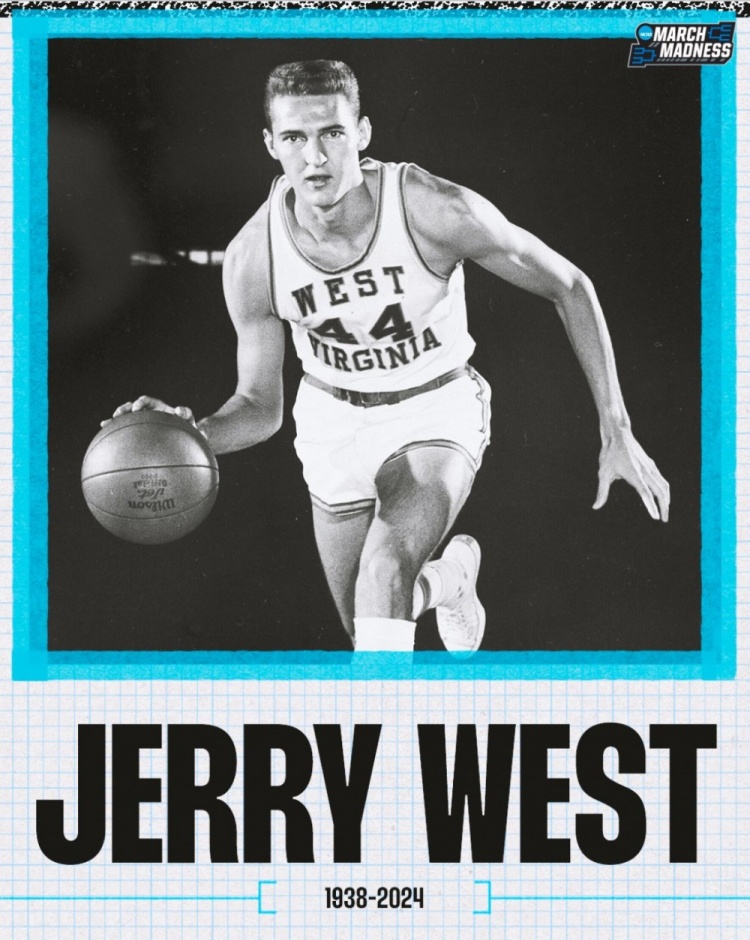 NCAA疯狂三月官方缅怀杰里-韦斯特：一位篮球界真正的先驱