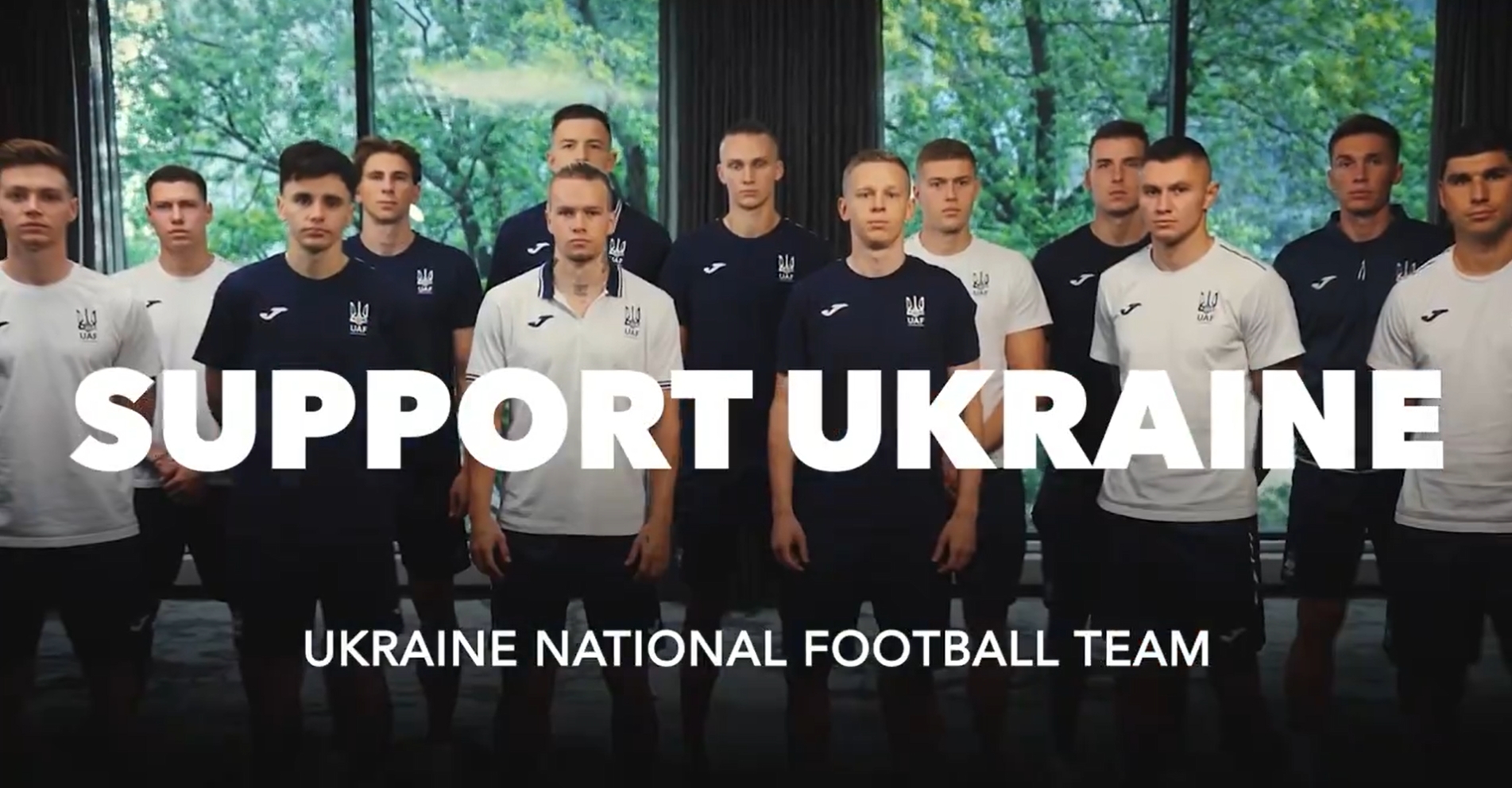 乌克兰13名国脚出镜：我们城市想举办欧洲杯，但他们正为自由而战