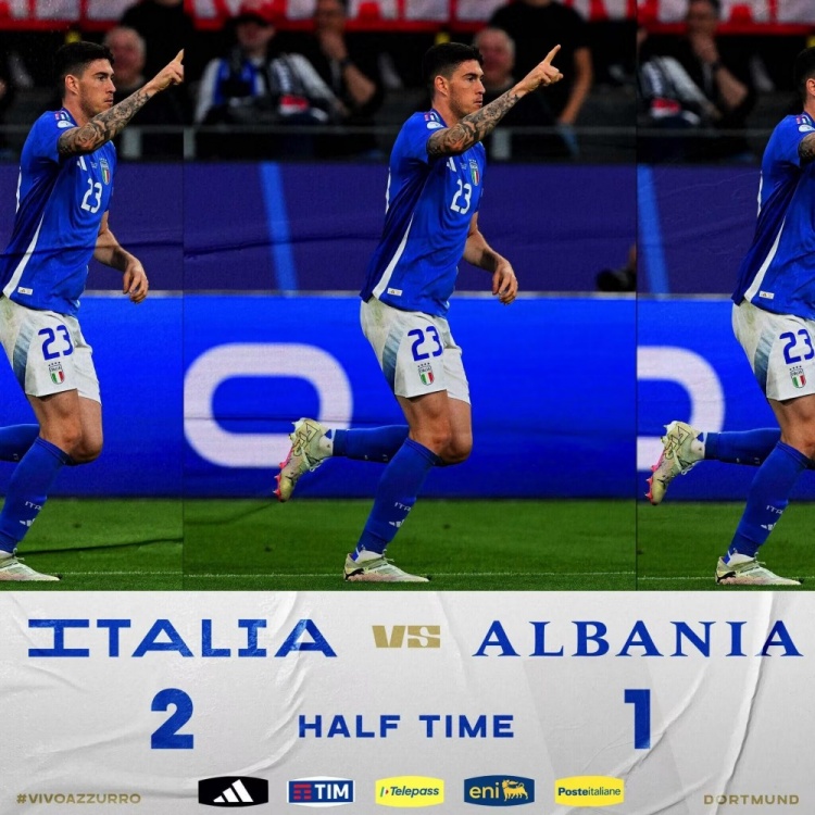 半场-迪马尔科23秒送礼创纪录 国米2将破门 意大利2-1阿尔巴尼亚