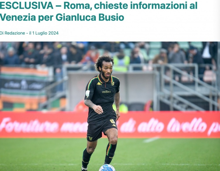 意媒：罗马有意威尼斯中场布西奥，已经咨询了球员的情况